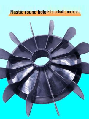 Schwarze Kunststoff-Motorlüfterflügel mit Eisenblech, Sicherungsmutter, 28-mm-Welle, 38-mm-Lüfter, Große & Kleine Größen, Langlebiges Material