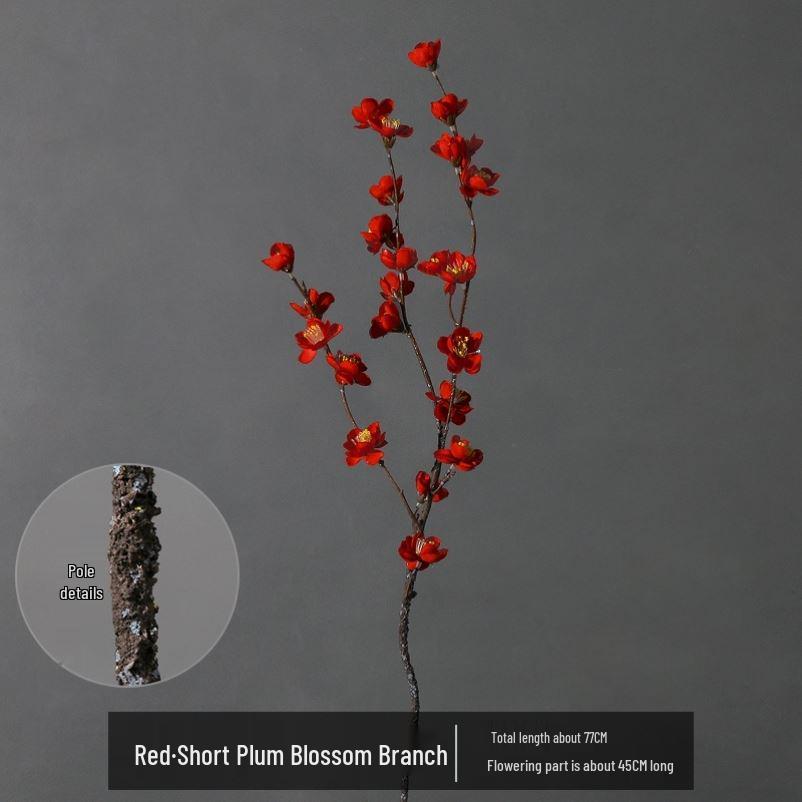 Artificial Plum & Peach Blossom Bonsai: Winter Sweet Flower Decor for Living Room or Study