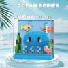 Cartoon Doll Ocean Creatures Series Puzzle Assembly Microparticle Building Blocks Male And Female Birthday Gifts