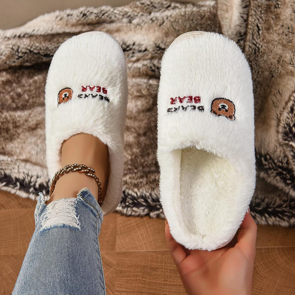 Fashion Women Slippers 2024 New Winter Home Cotton Slippers Women Soft Sole Non Slip Warm Couple Cotton Shoes Comfortable Slides Women