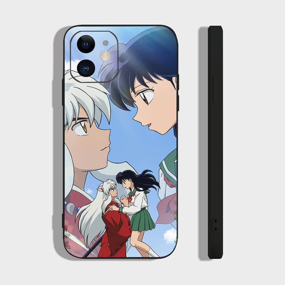 Japanese Animation I-Inuyasha Phone Case For IPhone 17 Air 16 15 14 13 Pro Max 11 12 Black Silicone Cover