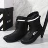 Neue dicksohlige Samt warme Angel-Spezial-Regenstiefel Gummischuhe wasserdicht und rutschfest Wasserschuhe Herren Regenschuhe kurzer Schaft verdickt