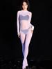 Unisex Shiny Bust Seamless Nylon Catsuit Bodystocking Penis Sheath Close Open Crotch Bodysuit Tights Sexy Leotard Conjoined Body