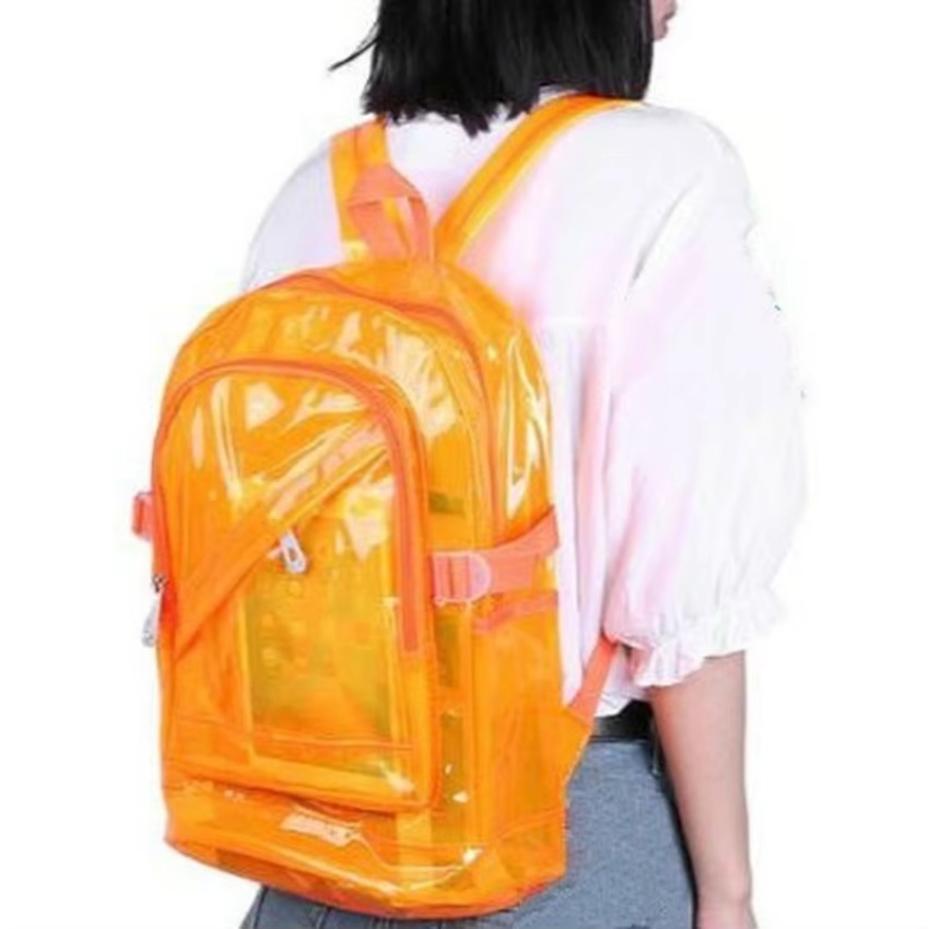 1 Pcs Waterproof PVC Clear Plastic Daily Mini Teenager Girls Notebook School Bag Fashion Transparent Backpack