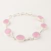 Rose Chalcedony Gemstone 925 Sterling Silver Jewelry Handmade Stylish Bracelet RB-5-9