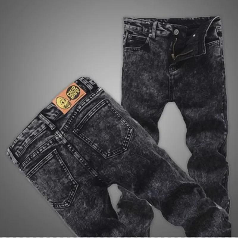 Men's Autumn Velvet-Lined Skinny Jeans - Slim Fit, Korean Style Trend