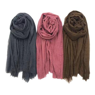 Dámský bavlněný šátek Nový letní pro dívky Jednobarevný Ochrana proti slunci Tenké šátky Měkký šál Foulard Viskóza Jaro Dámský přehoz Šály