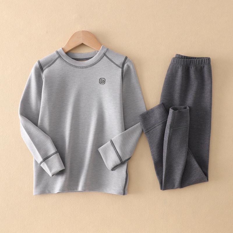 

Velvet Silk-Cashmere Children s Warm Underwear: Girls Homewear & Boys Autumn Set Size 120 (Height 105-115cm)