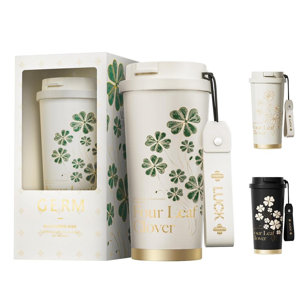 GERM Tumbler Mug Bottle 500ml Coffee Stainless Steel 316L 2WAY Vacuum Insulated Leak Proof Multilayered Structure Comes with Straw Comes with Lid