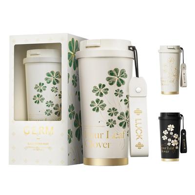 GERM Tumbler Mugg Flaska 500ml Kaffe Rostfritt Stål 316L 2-vägs Vakuumisolerad Läcksäker Flerlagrig Struktur Levereras med Sugrör Levereras med Lock