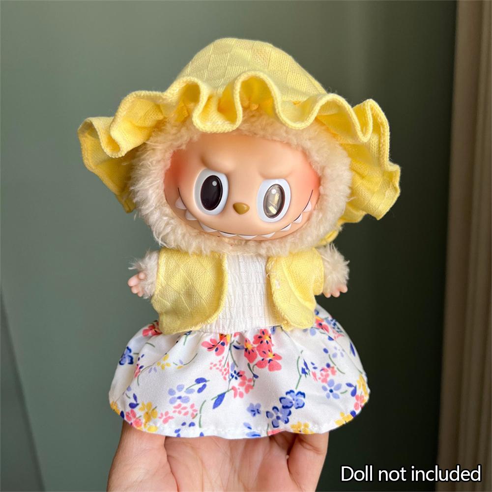 For 17cm Labubu Doll Clothes Fashion Clothes Hoodies Doll Clothes Color Match Hoodies Dolls Accessories Cute Decoration Little Cloths