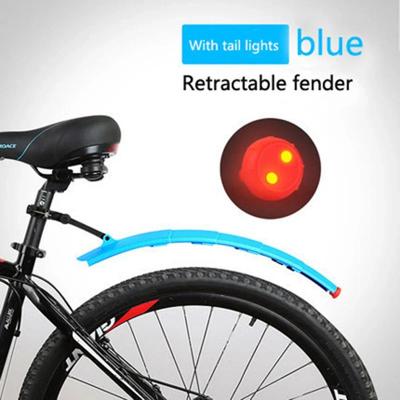 Mountainbike Einziehbarer Kotflügel mit 26 Zoll Faltbaren Rücklichtern Spritzschutzwerkzeug Tragbares Outdoor Fahrradzubehör