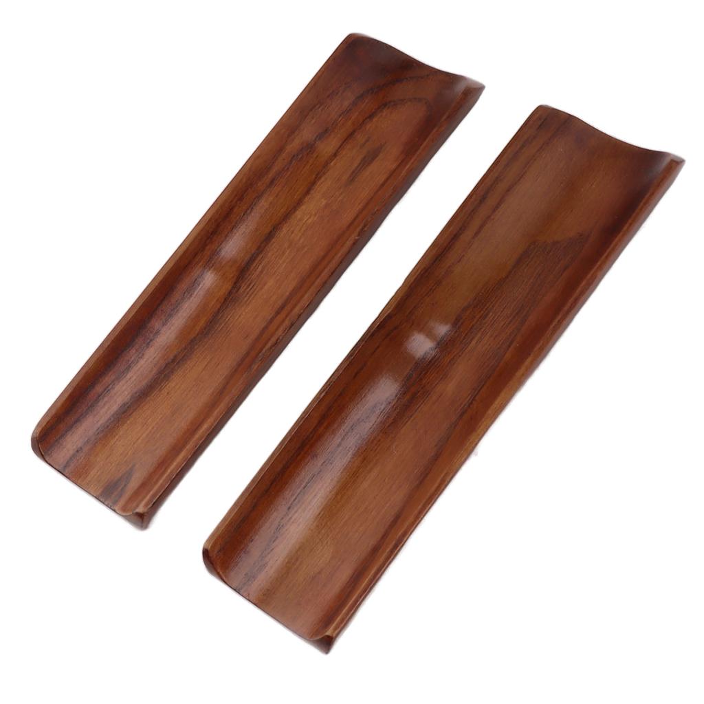 2PCS Sushi Plate Long Rectangle Plate Wood Japanese Style 7.2x2.1in Serving Platter for Cracker Party Home