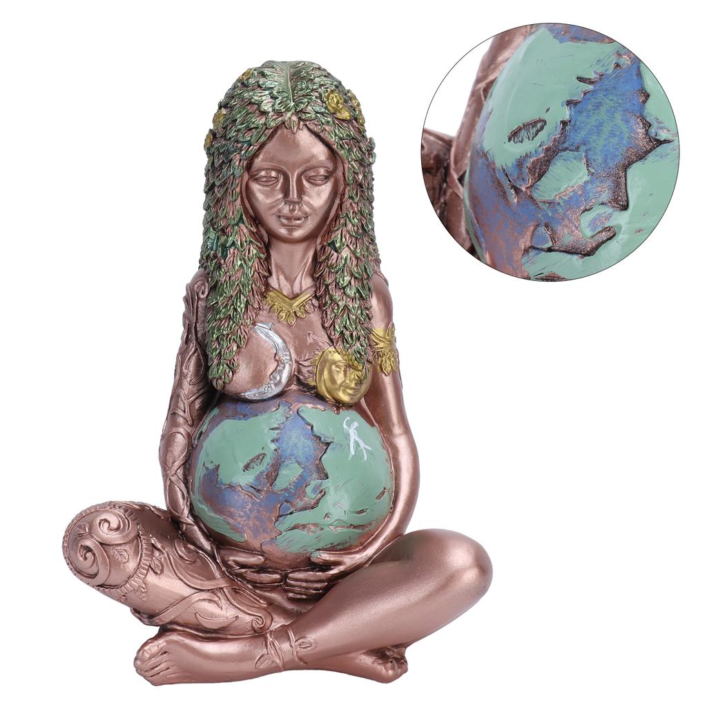 Resin Mother Earth Statue Figurine Garden Ornament Goddess Statue Home Outdoor Decoration