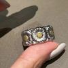 Handmade Daisy Ring, Couple's Men Female Ring Jewelry
