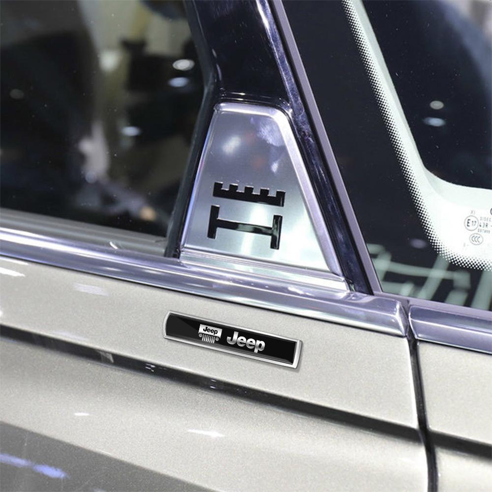 3D Metal Trunk Side Fender Emblem Badge Stickers Decals For Jeep Renegade Compass Grand Cherokee Wrangler jk Gladiator Patriot AKV1