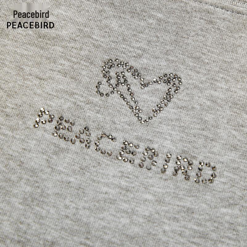 PEACEBIRD Women's False Two-Piece Long-Sleeve T-shirt