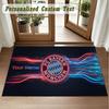 Crystal Velvet Square Rug Custom NameBayern Munich Pattern Non Slip Home Floor Decor Rug