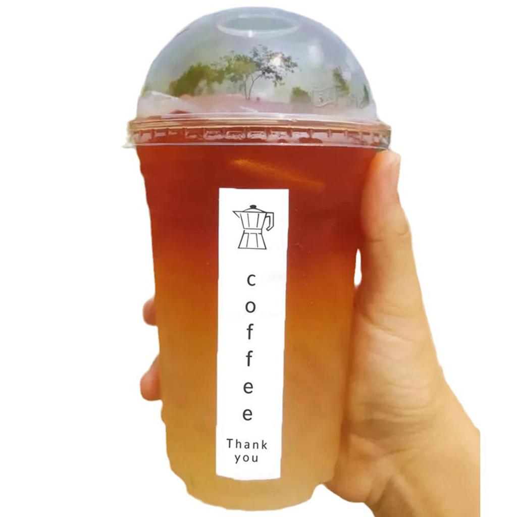 Self-adhesive Disposable Seal Label Thank You for Your Support Milk Tea Sticker Coffee Cup Decors