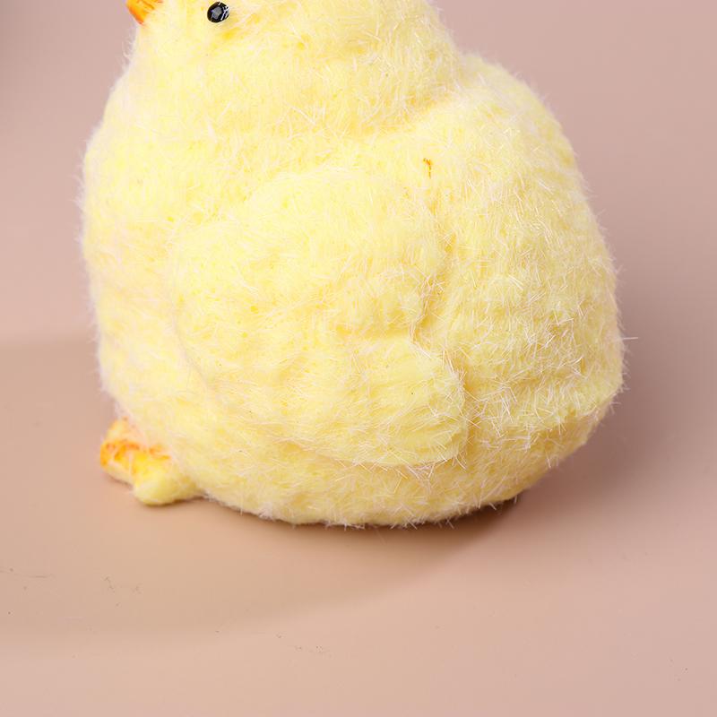 Handmade Yellow Big Chicken Plush Silicone Squishy Pinching Toys Cute Hen Chicks Taba Squeezing Toy Fuzzy Release Hand Stress