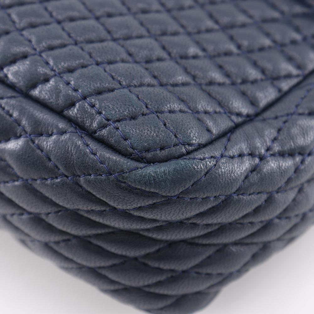 Bally ChainShoulder Shoulder Bag Quilting Black Leather Women Used