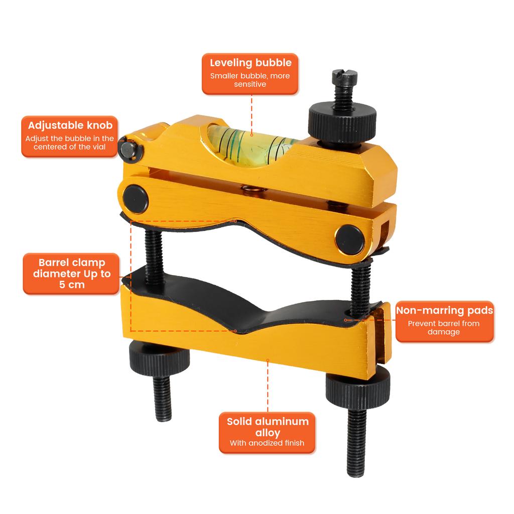 Kit di Livellamento di Precisione in Lega di Alluminio Strumento di Livellamento a Bolla di Alta Precisione Strumento di Livellamento per Allineamento del Reticolo per Apparecchiature Ottiche