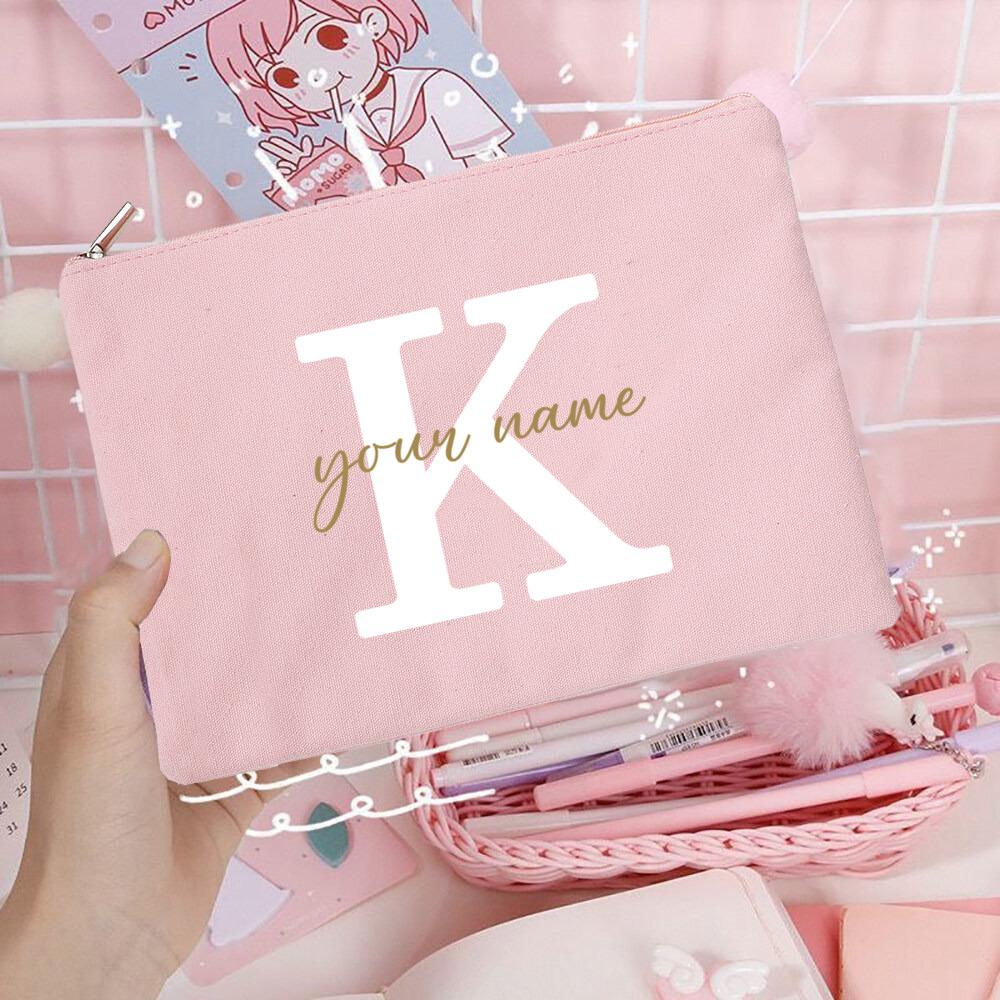 Personalized Custom Name Bridesmaid Cosmetic Bags Girls Neceser Makeup Bag Travel Toiletry Pouch Wedding Birthday Gifts for Her