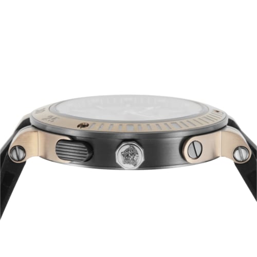 Versace V-EXTREME Dual Time Watch, Bronze Dial, Stainless Steel, Sapphire Crystal, Quartz Movement, 46mm, Swiss Made, VECN00319, Men's, Brown