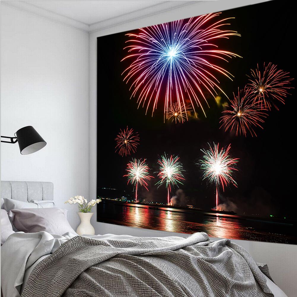 Фейерверк с принтом пламени на черном фоне — фото 9