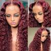 13X6 Deep Wave Lace Front Wig, Female Medium Small Curly Long Curly Hair Cover