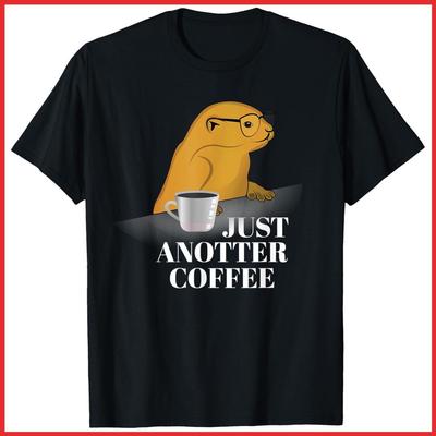 Just Anotter Coffee Otter Gifts Black Cotton T-Shirt Unisex T-Shirt