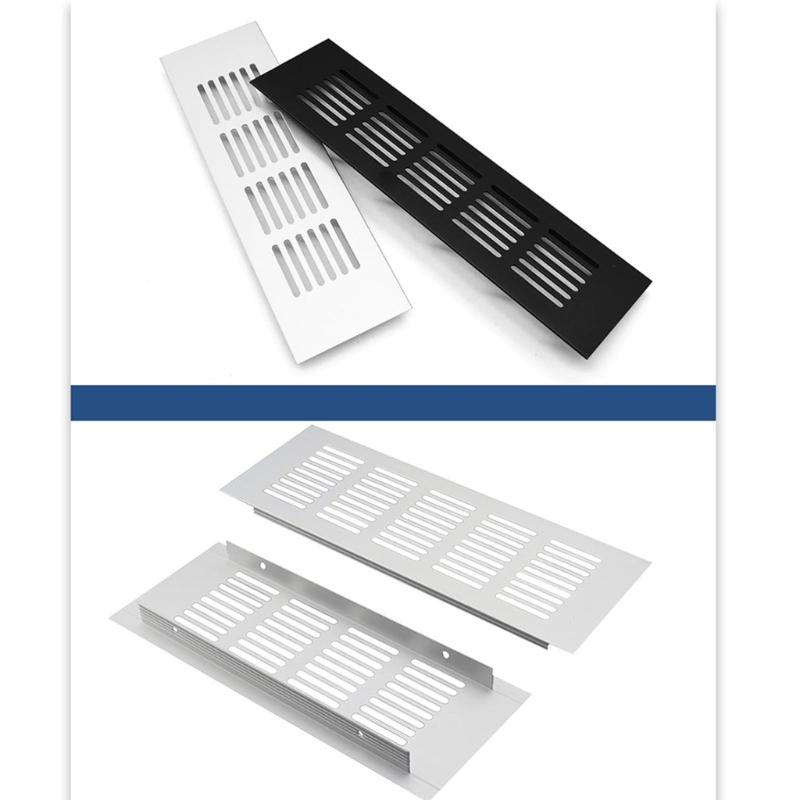 Aluminum Ventilation Grilles Airflows Vent Covers Strong Rustproof Double Side Airflows Grate 4pcs for Cabinets Wardrobes