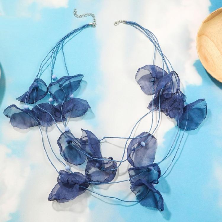 Übertriebene Blütenblatt-Anhänger-Halskette Choker Schlüsselbein-Kette Weihnachtsgeschenke