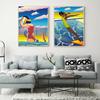 Summer Swim Abstract Wall Art Prints Nordic Poster Swimming Pool Aerial Photography Canvas Painting Picture Living Room Decor No Frame