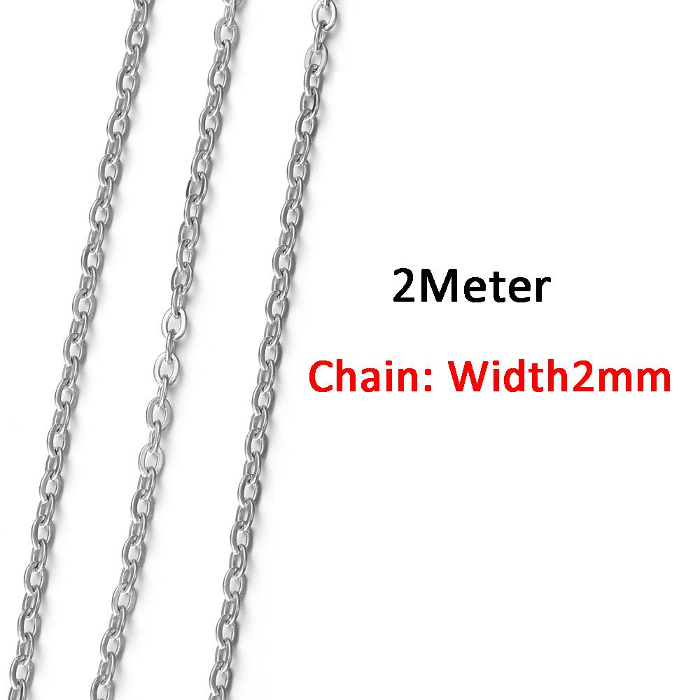2Meters/1Meter Stainless Steel Chain High Quality Gold Color Chains for Bracelet Necklace Jewelry Making DIY Findings Wholesale