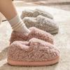 Cotton Slippers Women's Winter Bag Heel Home Warm and Non Slip Plush Cotton Shoes for Men Wearing Outside