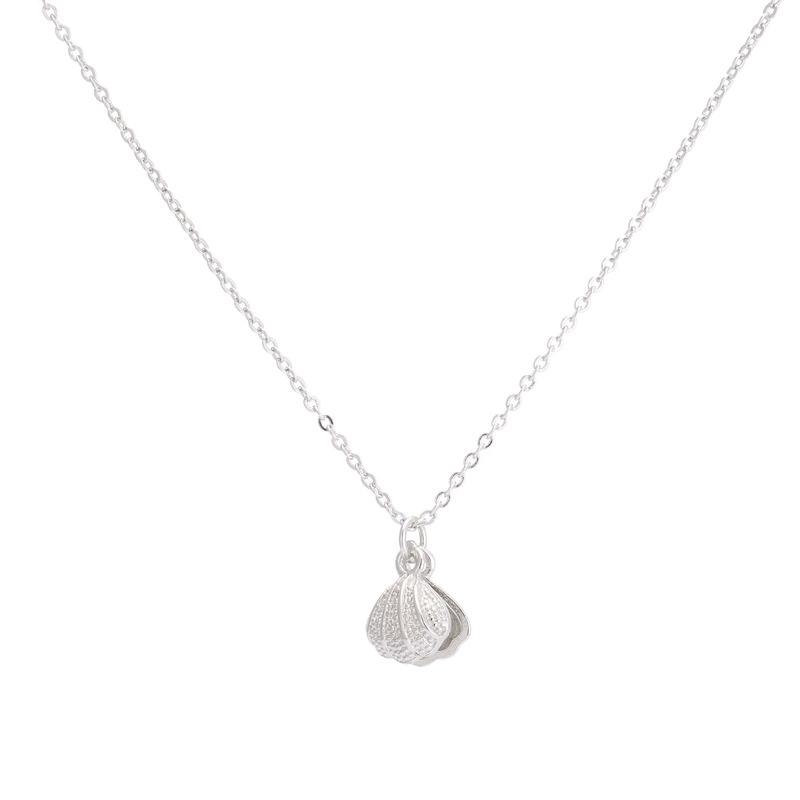 Bulk Supply Sterling Silver Sweater Chain Necklace Shell Necklace Gift Ready Party Wear Women Niche Jewelry
