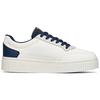 Anta Lifestyle Series Biscuit Shoes Durable Breathable Low Top Skate Shoes Men Sneaker White Gray Blue 912358005-4