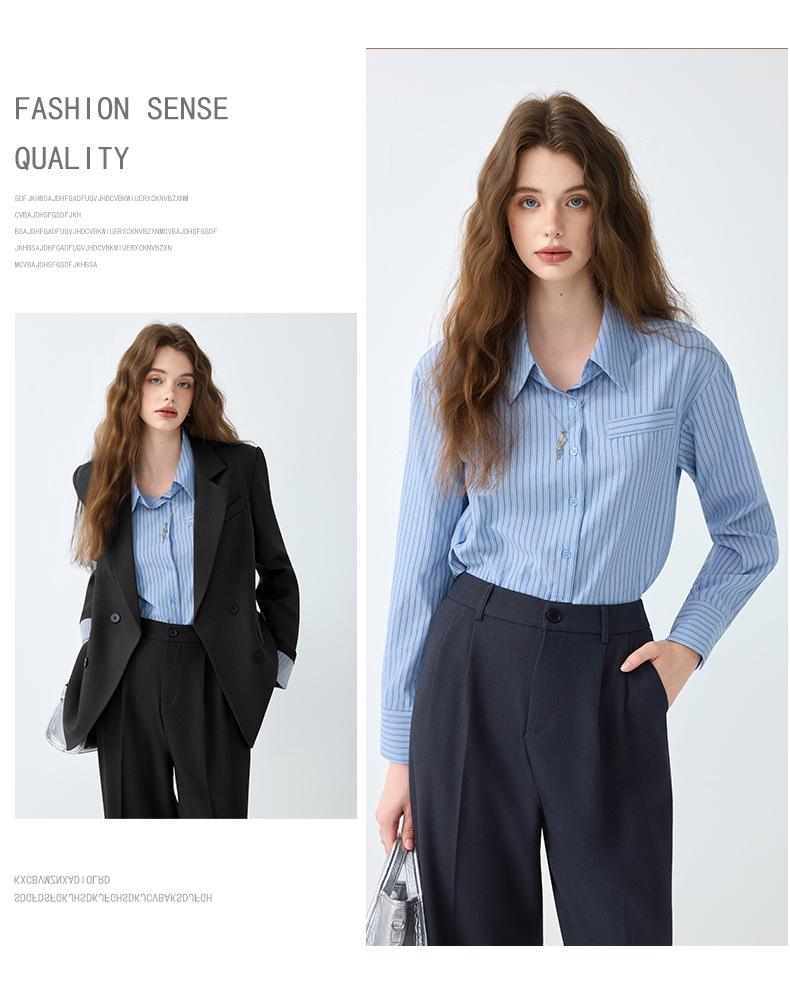 Dámský luxusní ležérní oblek: Podzimní profesionální styl s temperamentem, obsahuje sako a kalhoty se širokými nohavicemi