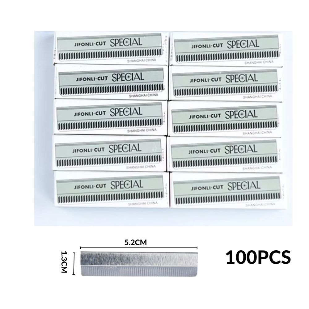 Stainless Steel Eyebrow Blade Knife Eyebrow Trimmer Blade 100pcs Eyebrows Razor