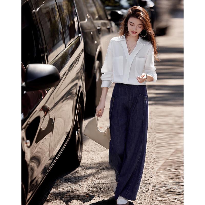 Demana Women s Tailored Lapel Cross Shirt M