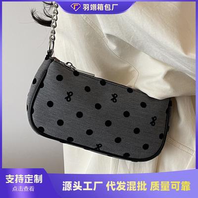 Niche Polka Dot Chain Bag Women's New Versatile Messenger Bag Fashion Shoulder Armpit Bag