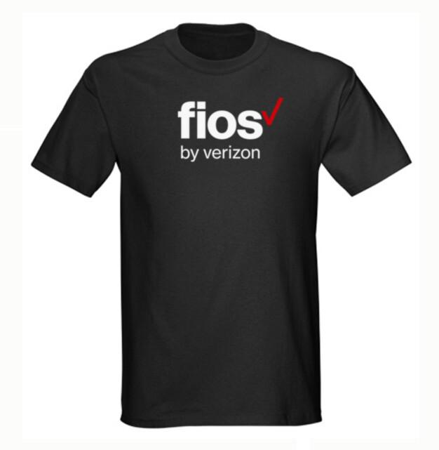 Футболка унисекс с логотипом сервиса интернета и ТВ Verizon Fios TV XXL