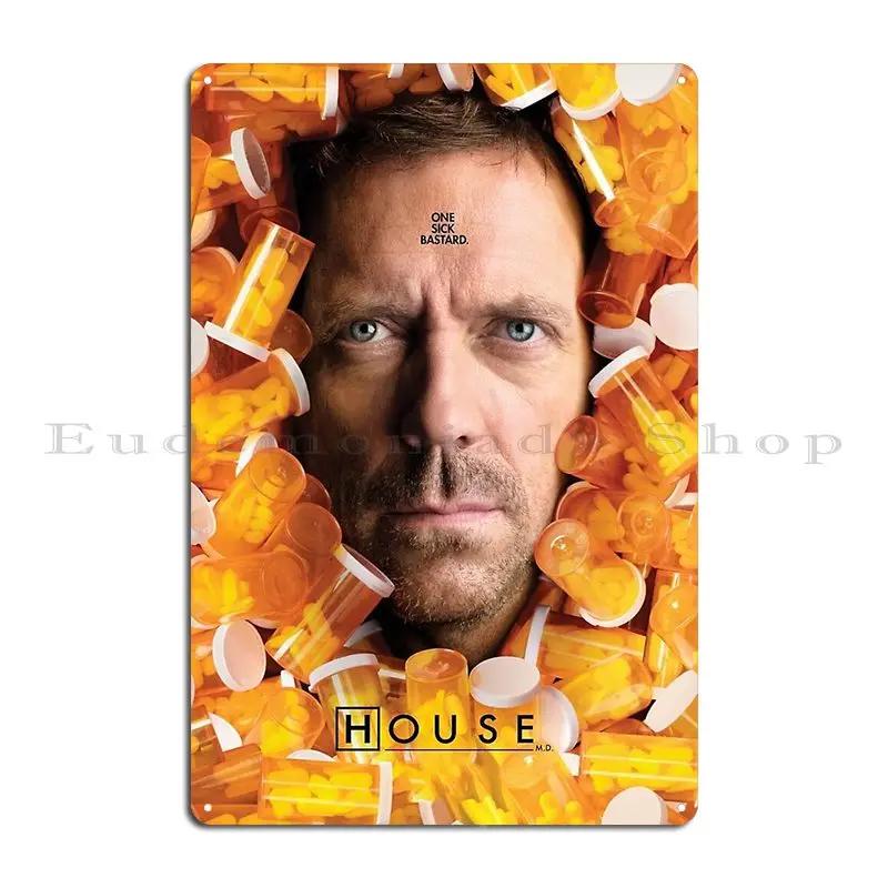 Dr House Md Metal Sign Living Room Club Customized Wall Cave Cinema Dr House Tin Sign Poster
