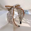 Retro Bohemian Bandanna Bow Rabbit Ear Headband for Women Floral Paisley Wide Hoop Turban Hair Band Hair Styling Accessories