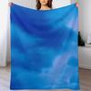 Brilliant Blue Sky Throw Blanket Soft Warm Blanket Gift for Grandparents