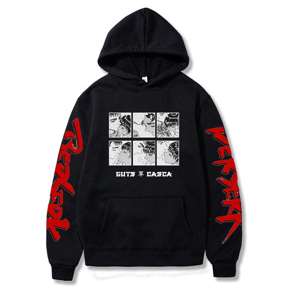 

Японское аниме Берсерк Харадзюку Толстовки с капюшоном с длинным рукавом Манга Мужские флисовые толстовки XXXL
