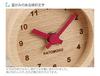 KATOMOKU Mini Clock, Round, Red, Wood, Beach, Km-26