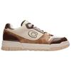 Coach Soho Leather Patchwork Round Toe Lace-Up Low-Top Sneakers Men Sneakers Brown CEE44-Z0U