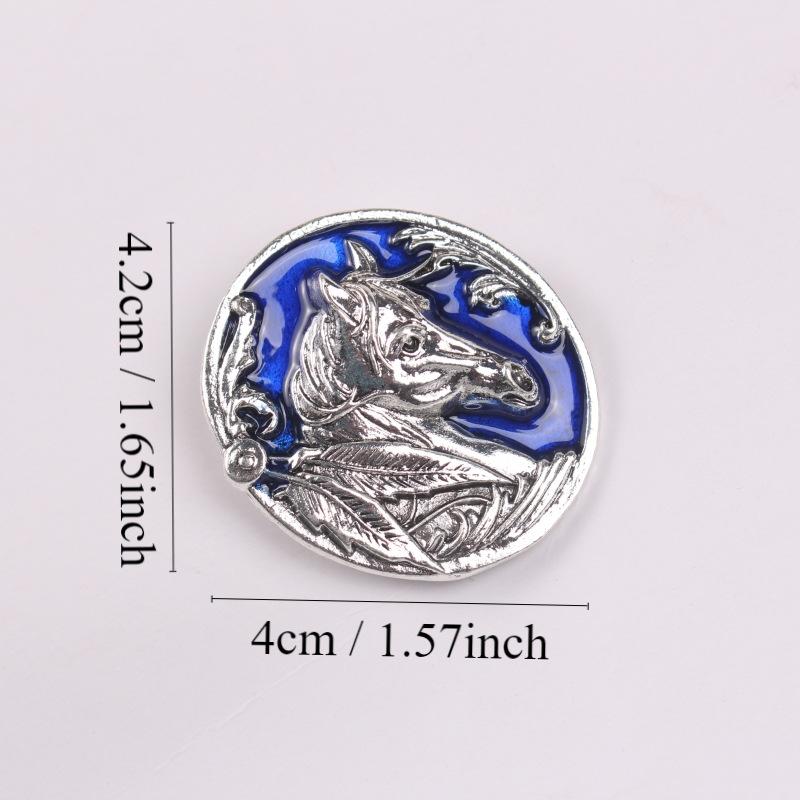 Medieval Vintage Western Horse Brooch Literary Retro Old Jewelry